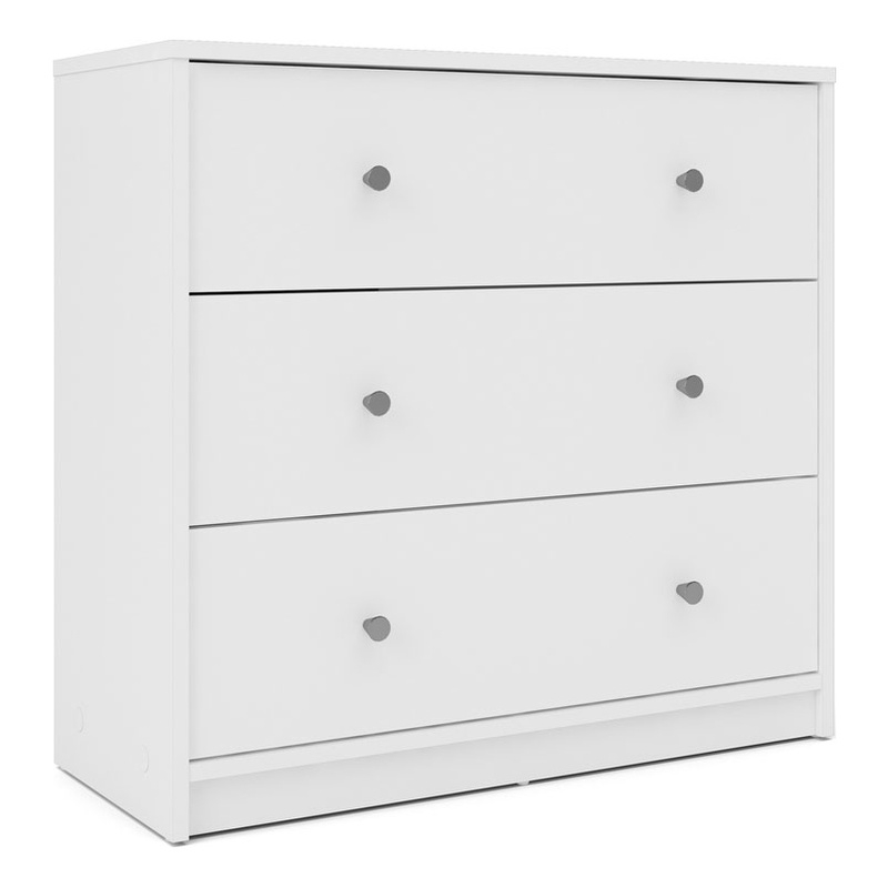 Atlin Designs Contemporary 3-Drawer Engineered Wood Chest in White