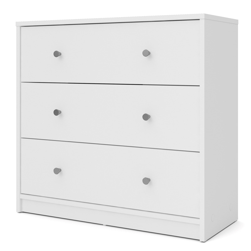 Atlin Designs Contemporary 3-Drawer Engineered Wood Chest in White