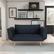 Atlin Designs Linen Convertible Chair in Navy Blue