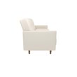 Atlin Designs Faux Leather Convertible Sleeper Sofa in White