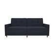 Atlin Designs Linen Convertible Sleeper Sofa in Navy Blue