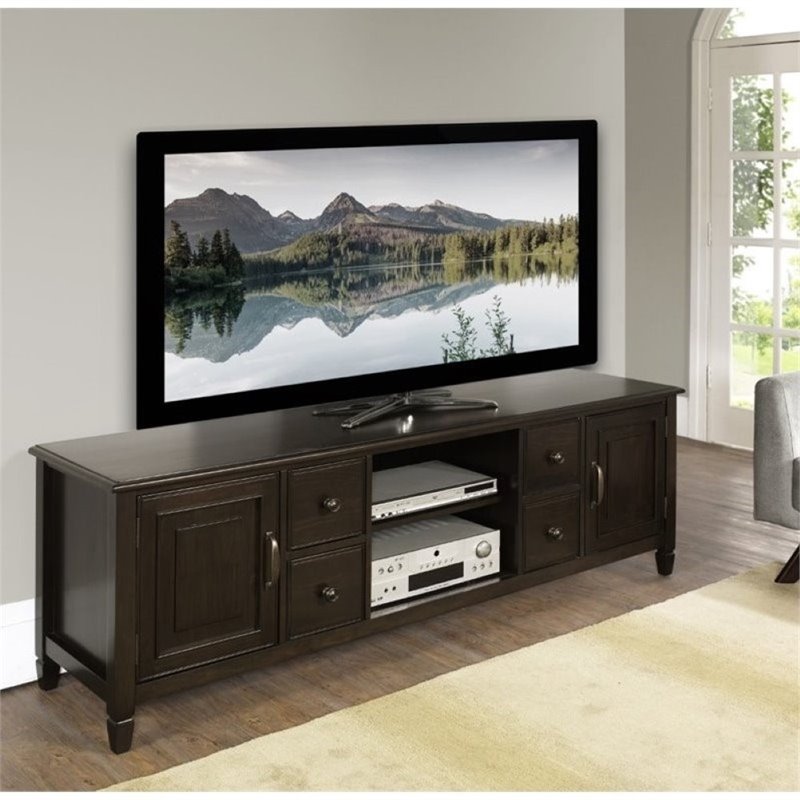 Atlin Designs Transitional Wood TV Stand for TVs up to 72