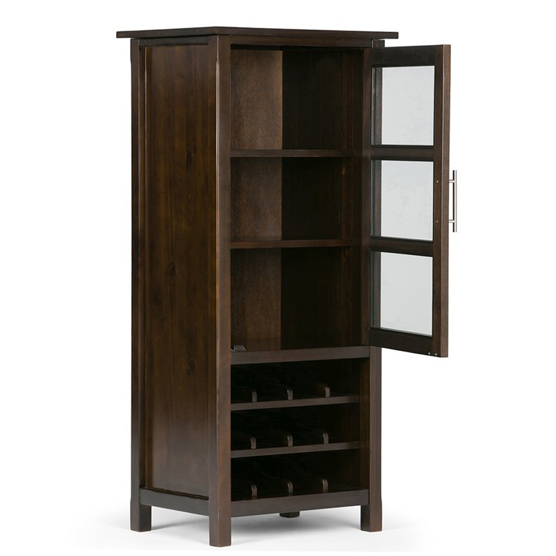 Atlin Designs Wine Rack Cabinet in Tobacco Brown