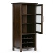 Atlin Designs Wine Rack Cabinet in Tobacco Brown