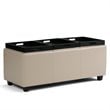 Atlin Designs Faux Leather Storage Bench in Cream