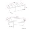 Atlin Designs Faux Leather Storage Bench in Cream