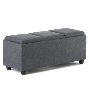 Atlin Designs Storage Bench in Gray