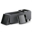Atlin Designs Storage Bench in Gray