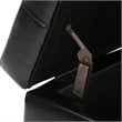 Atlin Designs Faux Leather Storage Bench in Black