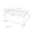 Atlin Designs Faux Leather Storage Bench in Black