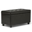 Atlin Designs Faux Leather Storage Bench in Brown