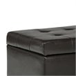 Atlin Designs Faux Leather Storage Bench in Brown