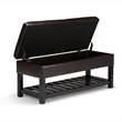 Atlin Designs Faux Leather Storage Bench in Brown