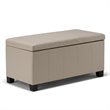 Atlin Designs Faux Leather Storage Bench in Cream