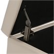 Atlin Designs Faux Leather Storage Bench in Cream