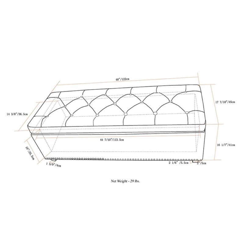 Atlin Designs Storage Bench in Black
