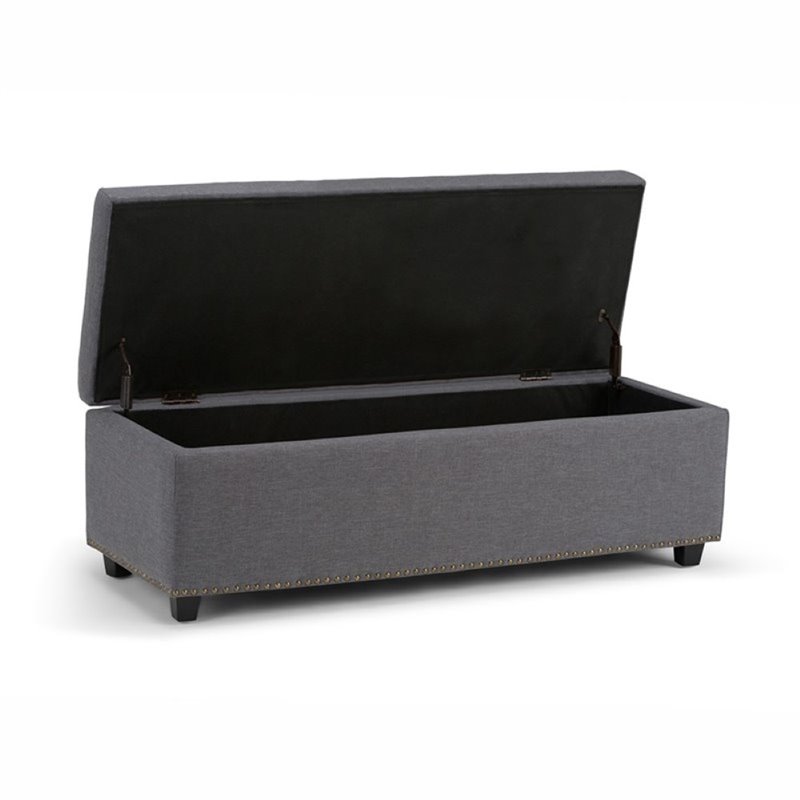 Atlin Designs Storage Bench in Gray
