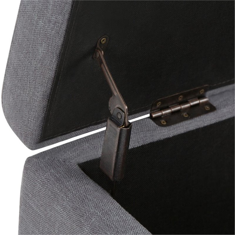 Atlin Designs Storage Bench in Gray
