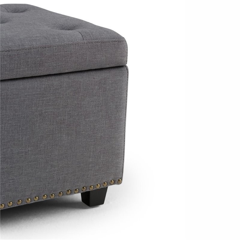 Atlin Designs Storage Bench in Gray