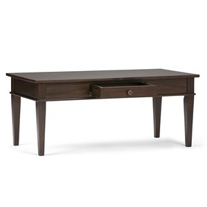 atlin designs coffee table in tobacco brown