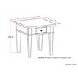 Atlin Designs Square Contemporary Wood End Table in Dark Tobacco Brown
