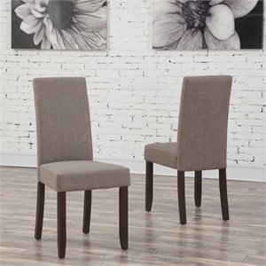 atlin designs parson dining chair in mocha (set of 2)