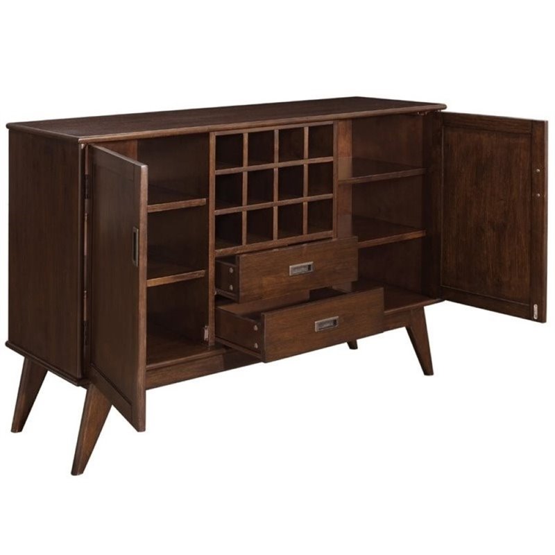 Atlin Designs Sideboard and Wine Rack in Auburn Brown