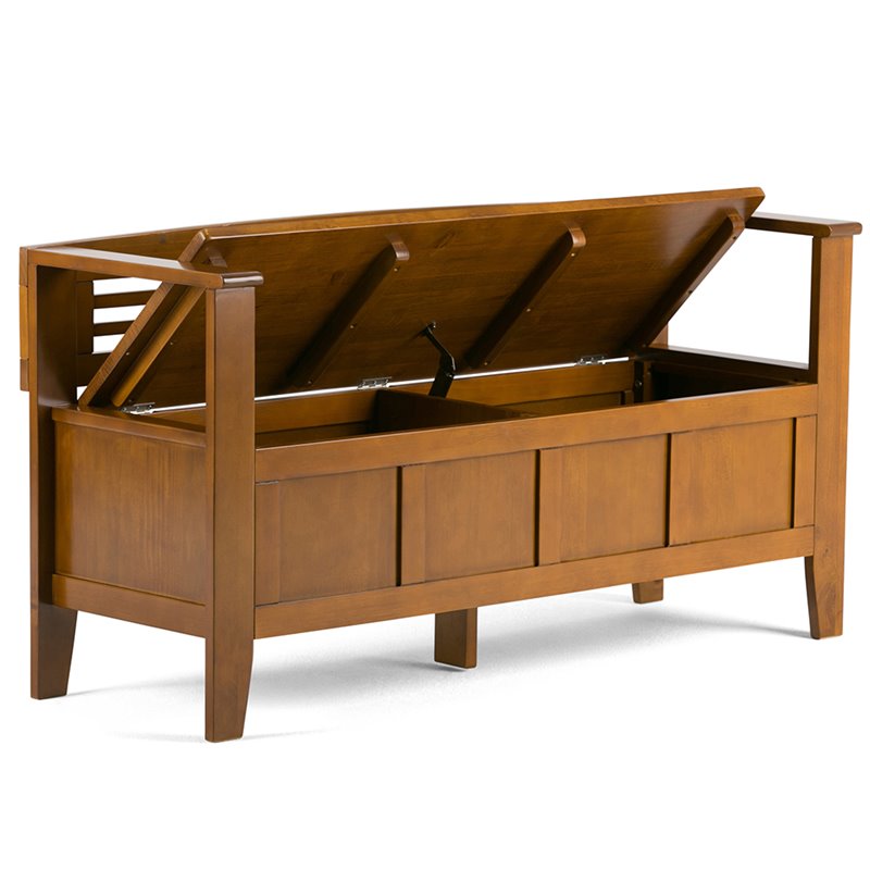 Atlin Designs Entryway Storage Bench in Avalon Brown