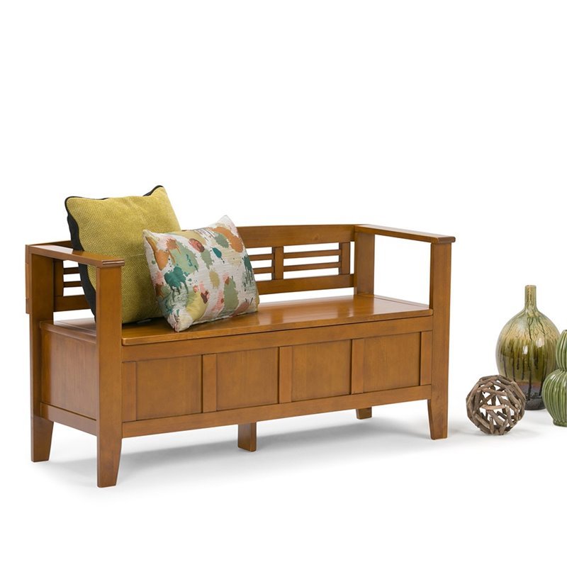 Atlin Designs Entryway Storage Bench in Avalon Brown