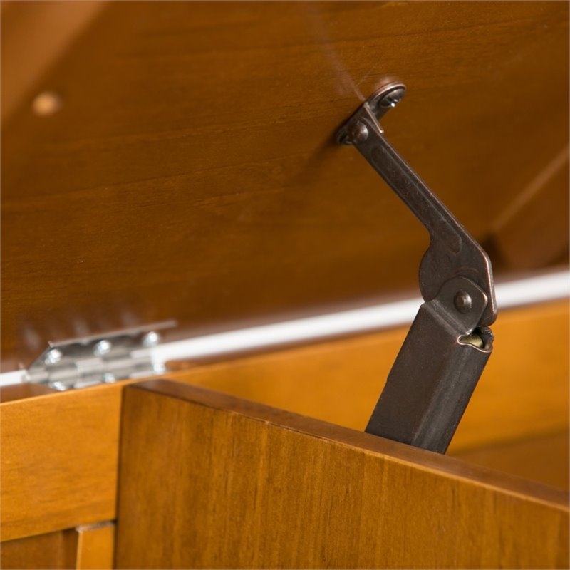 Atlin Designs Transitional Wood Entryway Storage Bench in Avalon Brown