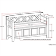 Atlin Designs Transitional Wood Entryway Storage Bench in Avalon Brown