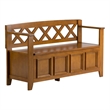 Atlin Designs Transitional Wood Entryway Storage Bench in Avalon Brown