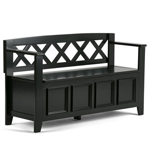 Atlin Designs Entryway Storage Bench in Black
