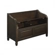 Atlin Designs Traditional Wood Entryway Storage Bench in Chestnut Brown