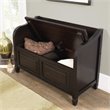 Atlin Designs Traditional Wood Entryway Storage Bench in Chestnut Brown