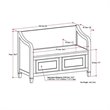 Atlin Designs Traditional Wood Entryway Storage Bench in Chestnut Brown