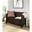 Atlin Designs Traditional Wood Entryway Storage Bench in Chestnut Brown