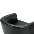 Atlin Designs Modern Faux Leather Upholstered Tub Chair in Black