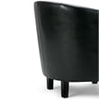 Atlin Designs Modern Faux Leather Upholstered Tub Chair in Black