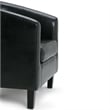 Atlin Designs Modern Faux Leather Upholstered Tub Chair in Black