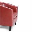 Atlin Designs Modern Faux Leather Upholstered Tub Chair in Red