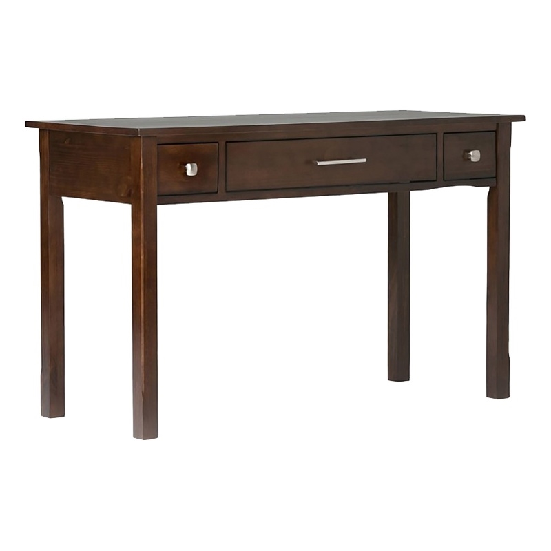 Atlin Designs Contemporary Wood Home Office Desk in Tobacco Brown