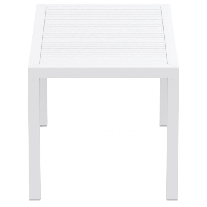 Atlin Designs 55" Resin Patio Dining Table in White Cymax Business