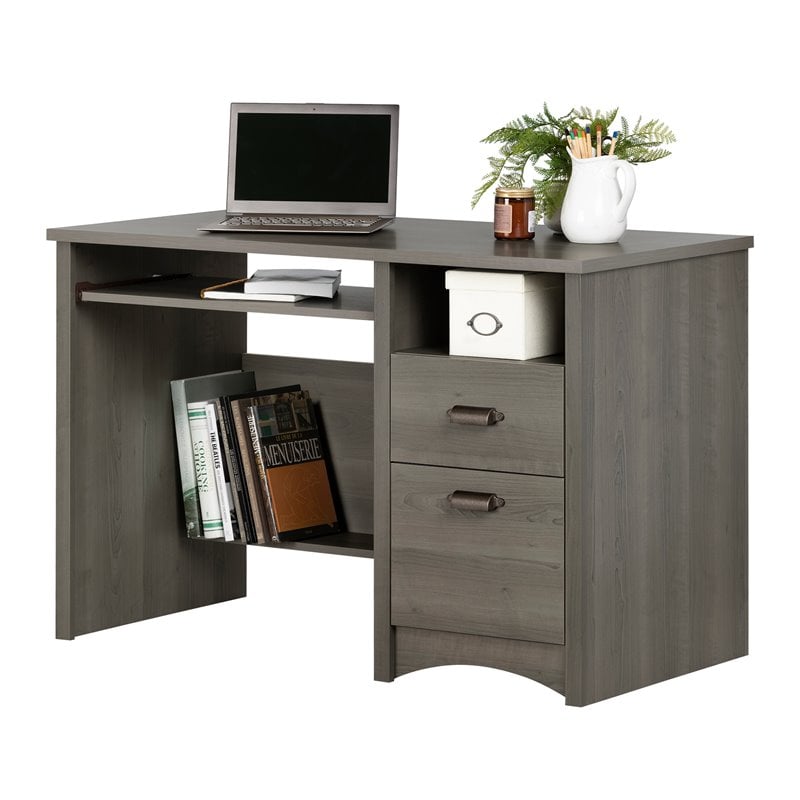 Atlin Designs Laminated Particleboard Gray Maple Computer Desk Rectangular Large Workspace 46