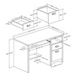 Atlin Designs Computer Desk in Rustic Oak