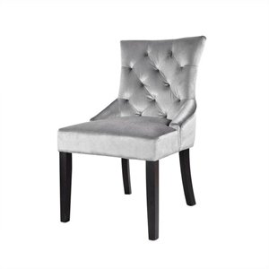 atlin designs tufted accent chair in gray (set of 2)