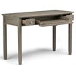 Atlin Designs Solid Wood 2-Drawers Warm Shaker Computer Desk in Distressed Gray