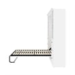 Atlin Designs Wood Full Murphy Bed and 2 Organizers with Drawers in White