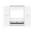 Atlin Designs Wood Full Murphy Bed and 2 Organizers with Drawers in White