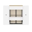 Atlin Designs Wood Full Murphy Bed and 2 Organizers with Drawers in White